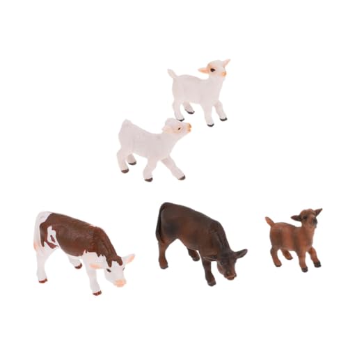 GLSTOY 5 STK simulierte Tiere bauernhoftiere Farm Animals Tiermodelle für Bauernhofthemen Tierfiguren Spielzeug Tiere Spielzeug Nutztiere Tiermodellfiguren simulierte Tierverzierung PVC von GLSTOY