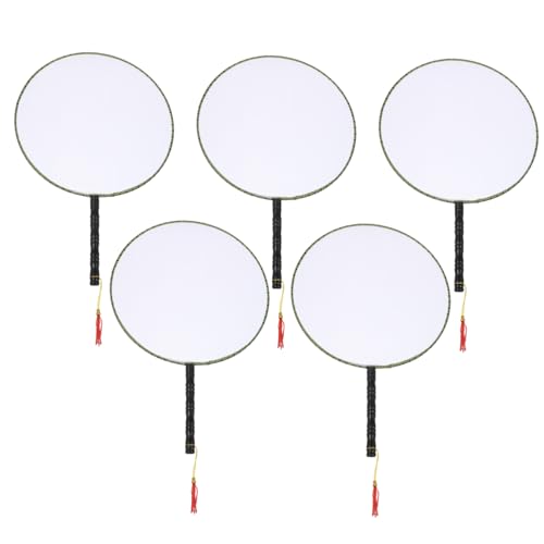 GLSTOY 5 Stück Teiliges Blanko DIY Malfächer Seidenstoff Material zum Selbstgestalten und Bemalen für Kindergarten Kreatives Zubehör GLSTOY 5 Stück Teiliges Blanko DIY Malfächer Seidenstoff Material zum Selbstgestalten und Bemalen für Kindergarten Kreatives Zubehör von GLSTOY