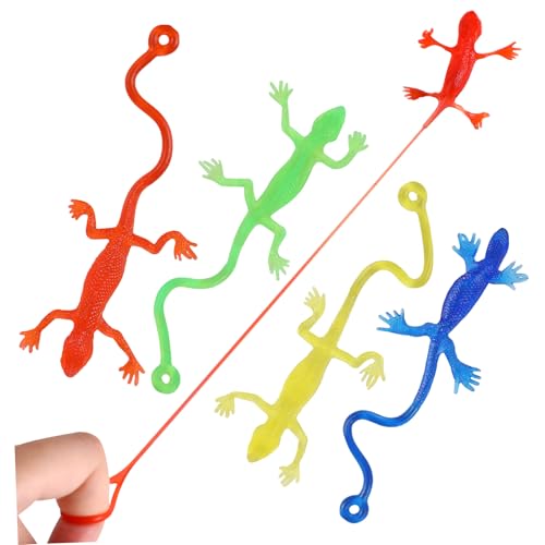 GLSTOY 5 Stück Teiliges Klebrige Eidechsen aus TPR Dehnbar und Bunte Stretch Toys als Partygeschenk und Mitgebsel für Kindergeburtstag GLSTOY 5 Stück Teiliges Klebrige Eidechsen aus TPR Dehnbar und Bunte Stretch Toys als Partygeschenk und Mitgebsel für Kindergeburtstag von GLSTOY