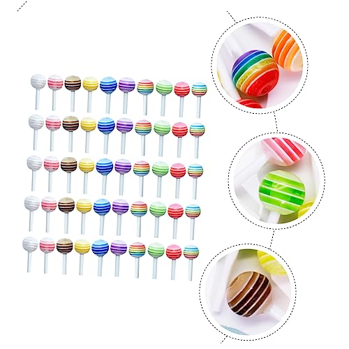 GLSTOY 50 Stück Mini Lutscher Bunte Mini Lollipop Modelle Realistische Dekoration für Puppenhaus Küche und Zufällige Farbe Zufällige Farbe GLSTOY 50 Stück Mini Lutscher Bunte Mini Lollipop Modelle Realistische Dekoration für Puppenhaus Küche und Zufällige Farbe Zufällige Farbe von GLSTOY