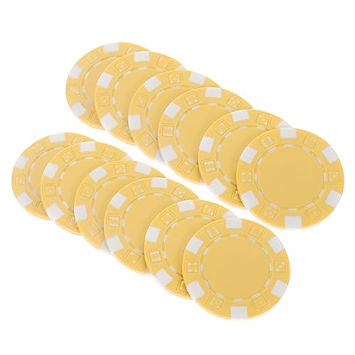 GLSTOY 50 Stück Weiße Kunststoff Pokerchips Gaming Spielzubehör Poker Zählchips Poker Gaming Chips von GLSTOY