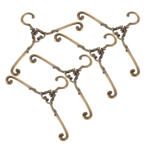 GLSTOY 5St Puppenaufhänger kleiderbügel kleiderständer Puppenkleideraufbewahrung kleiderstander Clothing Hangers Babywelpen puppenhaus Mini-Hausaufhänger winzige Hausaufhänger Legierung von GLSTOY