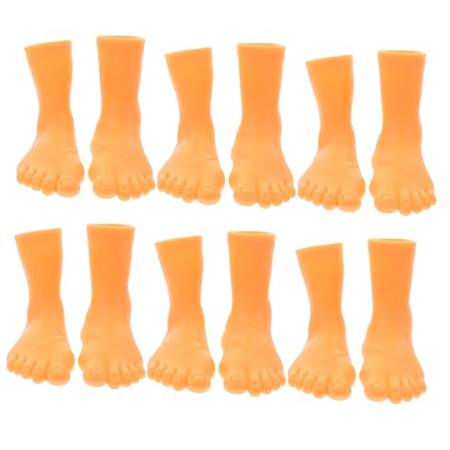 GLSTOY 6 Finger Fuß Abdeckung Finger Für Kinder Kreative Fingerpuppen Winzige Füße Für Finger Fingerpuppen Für Kinder Fuß Fingerpuppe Füße Fingerpuppen Gnomenfüße Vinyl von GLSTOY