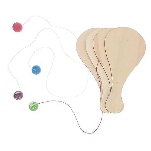 GLSTOY 6er Set Paddleball Für DIY Mal Und Bastelset Kreative Gestaltung Von Doodle Paddle Balls Blanko Ideal Für Kindergarten Und Freizeitaktivitäten Farben Zufällig von GLSTOY