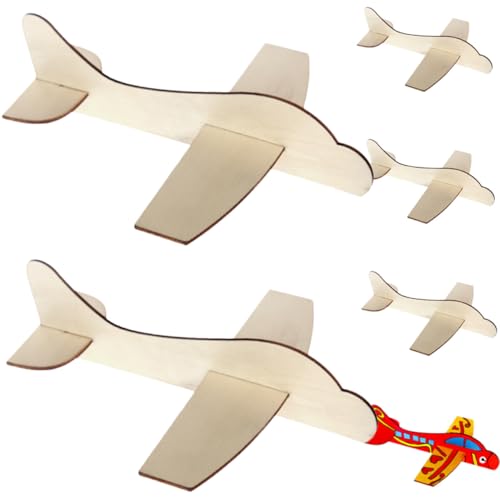 GLSTOY 6 Stück Teiliges Holz Flugzeug Modell zum Zusammenbauen und Bemalen Blanko DIY Flugzeug für Glatte Kanten Sicher und Fördernd für Kreativität und Handgeschicklichkeit GLSTOY 6 Stück Teiliges Holz Flugzeug Modell zum Zusammenbauen und Bemalen Blanko DIY Flugzeug für Glatte Kanten Sicher und Fördernd für Kreativität und Handgeschicklichkeit von GLSTOY