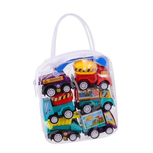 GLSTOY 6 Teiliges Spielzeugset Für Babys Mini ägheits LKW Und Technik Transporter Frühes Lernspielzeug Für Kleinkinder Ideal Zufälliger Stil Fördert Die Motorischen von GLSTOY