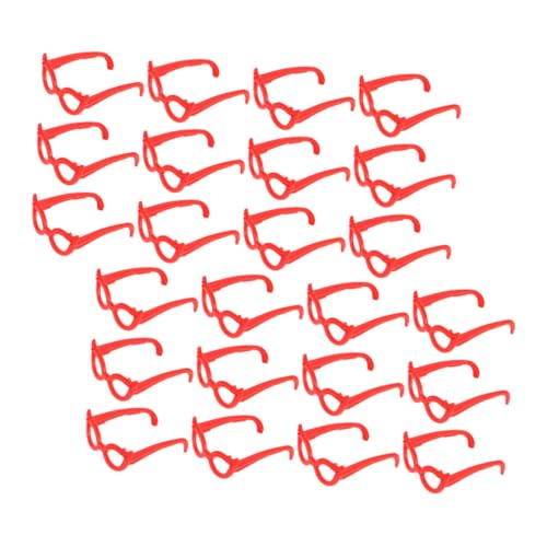 GLSTOY 60 Stück Mini Puppenbrillen aus Kunststoff Kleine Sonnenbrillen als Puppenzubehör Miniatur Brillen für Puppenhaus Dekoration und Puppenmode Rot GLSTOY 60 Stück Mini Puppenbrillen aus Kunststoff Kleine Sonnenbrillen als Puppenzubehör Miniatur Brillen für Puppenhaus Dekoration und Puppenmode Rot von GLSTOY