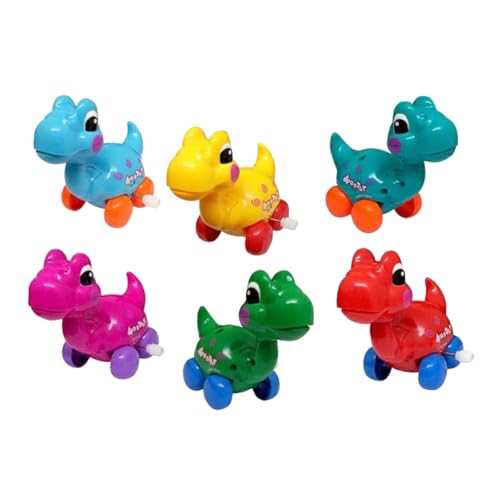 GLSTOY 6er Set Aufzieh Dinosaurier Lustige Bunte Uhrwerk Dinosaurier Für Zufällige Farben Ideal Als Für Jungen Und ädchen Ab 3 Jahren von GLSTOY