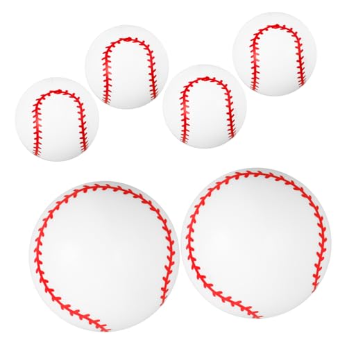 GLSTOY 6er-Pack Baseball-Spielzeug für Jungen und Mädchen aufblasbare PVC-Bälle Lieblingsstücke für Strand und Pool von GLSTOY