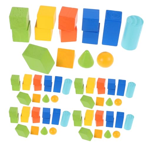 GLSTOY 70 Stück Teiliges Modell aus Geometrische Formen Bausteine für Grundschule Pädagogisches Lernspielzeug Kreativität und Räumlichem GLSTOY 70 Stück Teiliges Modell aus Geometrische Formen Bausteine für Grundschule Pädagogisches Lernspielzeug Kreativität und Räumlichem von GLSTOY