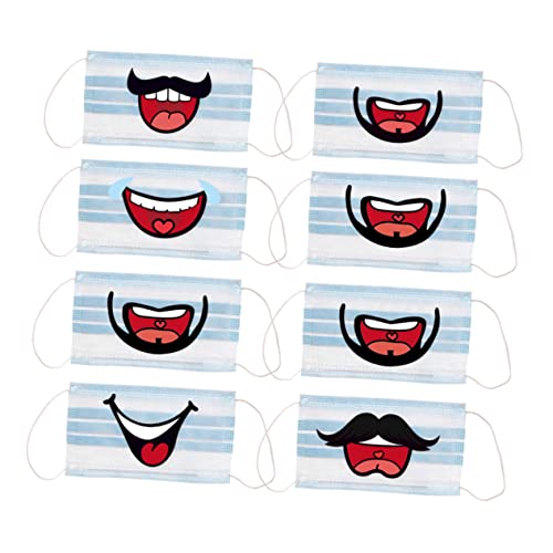 GLSTOY 8 Packungen Lippenförmige Aufkleber Lächeln Aufkleber Gesichtsmaskenaufkleber Maskenkleister Maskendekoration Dekorative Aufkleber von GLSTOY