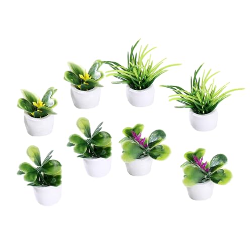 GLSTOY 8 Stück Miniatur Pflanzenmodell Winzige Bonsai Deko für Puppenhaus Realistische Mini Topfpflanzen Glatte Oberfläche Platzsparend für Miniaturhäuser und Kleine Räume GLSTOY 8 Stück Miniatur Pflanzenmodell Winzige Bonsai Deko für Puppenhaus Realistische Mini Topfpflanzen Glatte Oberfläche Platzsparend für Miniaturhäuser und Kleine Räume von GLSTOY