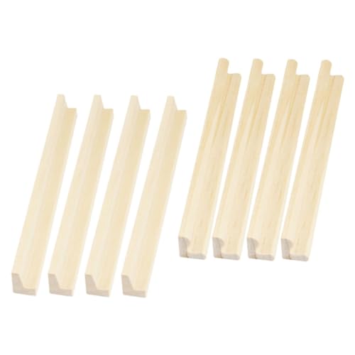 GLSTOY 8 Teiliges Set Holz Buchstabensockel DIY Zubehör DIY Zubehör Hölzerner Präsentationsständer Domino Racks Desktop Domino Halter DIY Domino Halter Präsentationshalter von GLSTOY