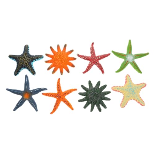 GLSTOY 8st Meerestiermodell Künstlicher Seestern Kleine Meerestierfiguren Meerestiere Kleine Sea-Star-Modelle Meereslebewesen Seestern Für Pool Seesternfiguren Simulation Seestern PVC von GLSTOY