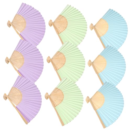 GLSTOY 9 Stück Teiliges DIY Papierfächer Bunte Blanko Faltbare Handfächer für Bemalen Langlebige Fächer für Bühnenauftritte Dekoration Cosplay und Bastelbedarf GLSTOY 9 Stück Teiliges DIY Papierfächer Bunte Blanko Faltbare Handfächer für Bemalen Langlebige Fächer für Bühnenauftritte Dekoration Cosplay und Bastelbedarf von GLSTOY