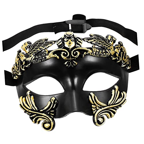 GLSTOY Ägyptische Stil Halloween Maske Halbgesichtige Kriegermaske Für Cosplay Und Halloween Partys Ideale Requisite Für Gruselige Kostüme Und Mottopartys von GLSTOY