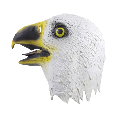 GLSTOY Adler Maske Halloween Tier Maske Lustige Tiermaske halloween maske realistisches Tier Tier-Maskerade-Maske gesichtsmaske Halloween-Maske Halloween-Cosplay-Requisiten Emulsion Weiß von GLSTOY