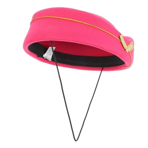 GLSTOY Stewardess Pillbox Hut Frauen Airline Hostess Hut Filz Flugbegleiter Kappe für Cosplay Halloween Decor von GLSTOY