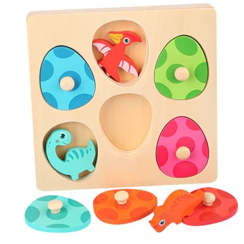 GLSTOY Dinosaurier-Puzzle Puzzle kinderpuzzle holzsteckpuzzel spielsachen für Toys kinderknallzeug Children Toys Streichholzpuzzle aus Holz hölzern Colorful von GLSTOY