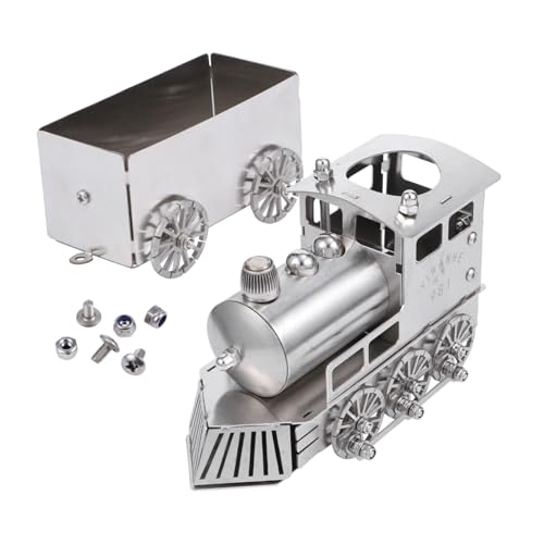 GLSTOY Edelstahl Dampflok Modell mit Wagen Langlebige Zugdekoration für Haushalt und Büro Realistische Steam Train Skulptur Kompakt und Platzsparend für Eisenbahnliebhaber GLSTOY Edelstahl Dampflok Modell mit Wagen Langlebige Zugdekoration für Haushalt und Büro Realistische Steam Train Skulptur Kompakt und Platzsparend für Eisenbahnliebhaber von GLSTOY