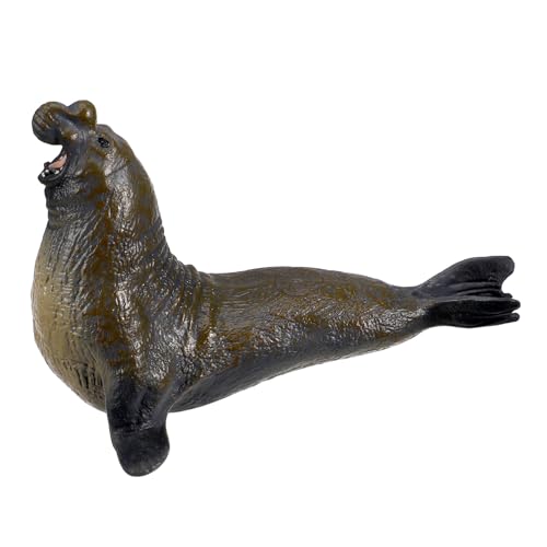 GLSTOY Elefantenseal Figur Realistisches Tiermodell Für Dekoration Für Zuhause Marine Tier Hellbraun von GLSTOY