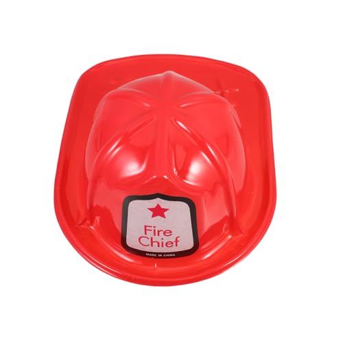 GLSTOY Feuerwehrhut Partydeko der Feuerwehr Roter Feuerwehrmannhut Feuerwehrhelme Feuerwehrmann Hut Feuerwehrmann Kopfschmuck Kleinkindhelm Kinderspielzeug Party-Cosplay-Feuerwehrhüte PVC von GLSTOY