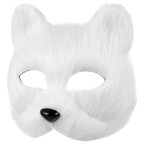 GLSTOY Fuchs Maske Für Halloween Halbe Gesichtsmaske Hochwertige Party Requisite Ideal Für Kostümpartys Und Maskeraden DIY Maskerade Maske Unisex Vielseitig Einsetzbar von GLSTOY