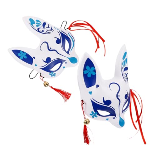 GLSTOY Fuchs-dämonenmaske Fuchs-cosplay-maske Cartoon-fuchs-maske Tierische Fuchskostüm Maske Katze Leere Maske Katzen-cosplay-masken Cosplay-gesichtsmaske Tarian-maske Pvc von GLSTOY