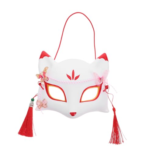 GLSTOY Fuchsmaske Herrenbekleidung Kollagenmaske Koreanische Halloween Kostüme Japanische Halbmaske Pennywise Maske Make Up Zubehör Erwachsenenmasken Füchse Maske Dekorative von GLSTOY