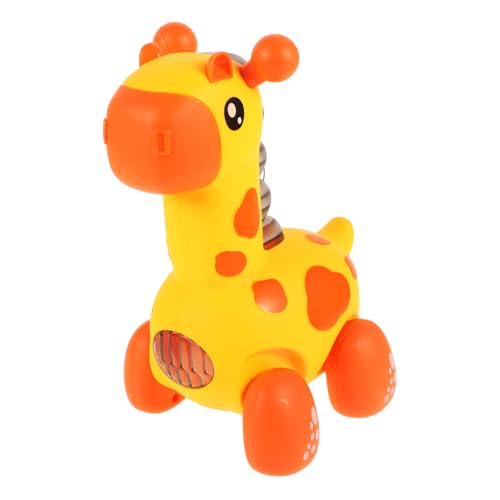 GLSTOY Giraffenspielzeug Zum Nachziehen Giraffa Spielzeug Push and Pull Laufspielzeug Lustiges Lernspielzeug Für Kinder Montessori Spielzeug Kleinkind Drück Und Ziehspielzeug von GLSTOY