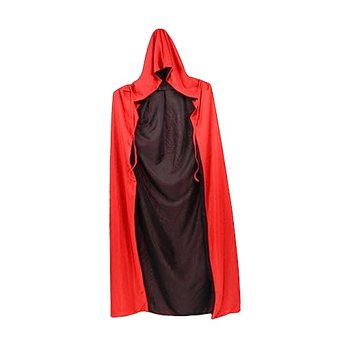 GLSTOY Kostüme für Erwachsene Schwarz Rot Cape Gothic Halloween Cape Performance Kostüm Kapuze für Party von GLSTOY