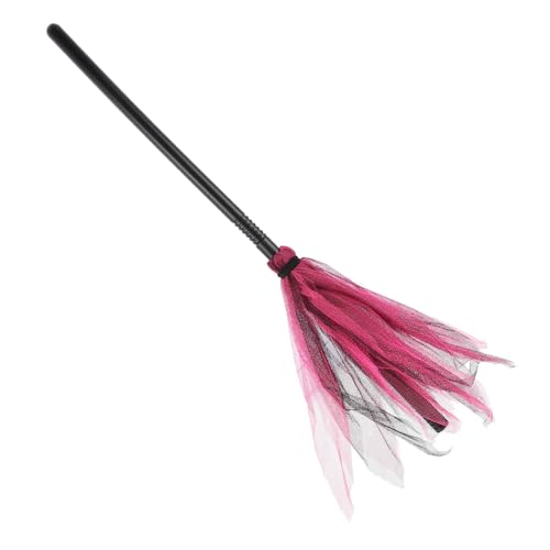 GLSTOY Halloween Hexenbesen Rot Kunststoff und Mesh Besenstiel Abnehmbar Hexenkostüm Zubehör für Erwachsene Party Dekoration und Cosplay GLSTOY Halloween Hexenbesen Rot Kunststoff und Mesh Besenstiel Abnehmbar Hexenkostüm Zubehör für Erwachsene Party Dekoration und Cosplay von GLSTOY