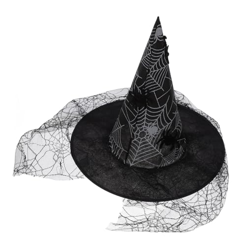 GLSTOY Halloween Hexenhut Lustiger Partyhut Halloween Hexenhüte Halloween Spinne Hexenhut Halloween Hut Halloween Cosplay Hut Breiter Krempe Hexenhut Hexenhut Breite Krempe von GLSTOY