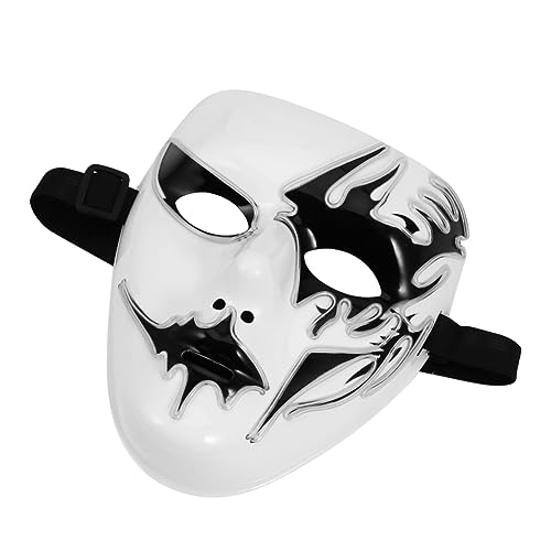 GLSTOY LED Luminous Full Face Maske Für Halloween Handgezeichnete Kostü Requisiten Für Partys Und Straßenaufführungen Transparente Blaue Farbgebung von GLSTOY