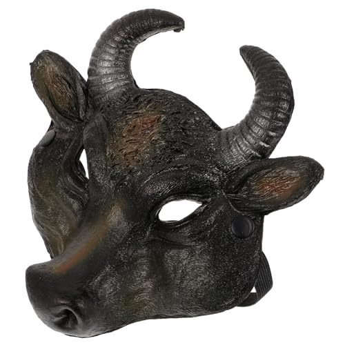 GLSTOY Halloween-büffelkopfmaske Cosplay-kostüm-stütze Bullenmaske Kuhmaske Partymaske Cosplay-maske Maskenverzierung Pferdemasken Halloween-tiermaske Venezianische Masken Kuhkostüm Pu von GLSTOY