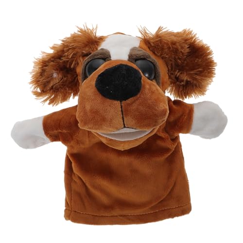 GLSTOY Handpuppe Tier Hund Cartoon üschspielzeug Für Rollenspiele Pädagogische Handschuhpuppe Mit Haarigen Ohren Ideal Babyspielzeug Für Neugeborene Und Kleinkinder von GLSTOY