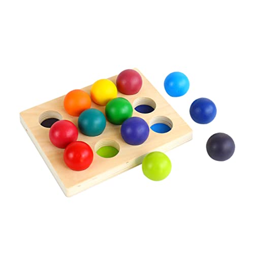 GLSTOY Holz Vorschule Pädagogisches Spielzeug Kleinkind Spielzeug Regenbogen Sortierung Bord Kind Intelligenz von GLSTOY