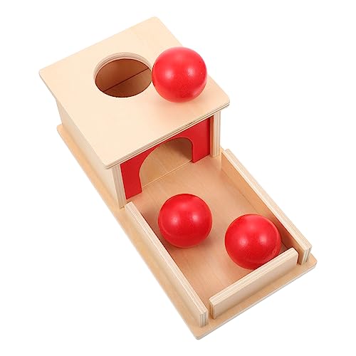 GLSTOY Montessori Holzspielzeug Für 1 Set Lernspielzeug Zur Der Hand Augen Koordination Pädagogisches Für Frühe Bildung Mit 3 Bunten Bällen von GLSTOY