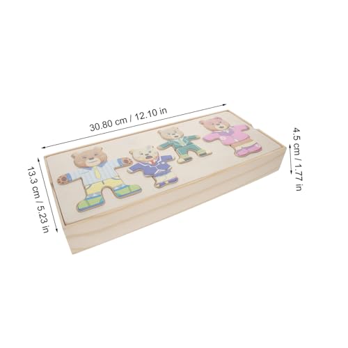 GLSTOY Holzpuzzle Bär Anziehpuzzle aus Robustem Holz Kreatives Lernspielzeug für Fördert Fantasie und Motorik Pädagogisches Tiermotiv Puzzle für Jungen und Mädchen GLSTOY Holzpuzzle Bär Anziehpuzzle aus Robustem Holz Kreatives Lernspielzeug für Fördert Fantasie und Motorik Pädagogisches Tiermotiv Puzzle für Jungen und Mädchen von GLSTOY