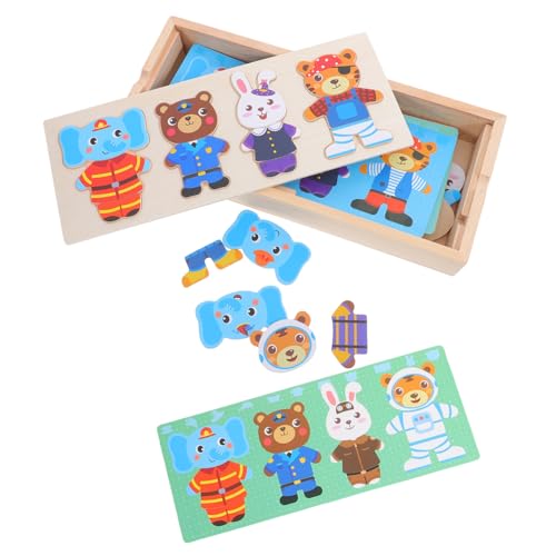 GLSTOY Holzpuzzle Tiere Holzspielzeug Lernspielzeug Ab Jahre Pädagogisch Fördernd für Kleinkinder und Vorschulkinder mit Leicht zu Greifenden Teilen und Sicherem Material GLSTOY Holzpuzzle Tiere Holzspielzeug Lernspielzeug Ab Jahre Pädagogisch Fördernd für Kleinkinder und Vorschulkinder mit Leicht zu Greifenden Teilen und Sicherem Material von GLSTOY
