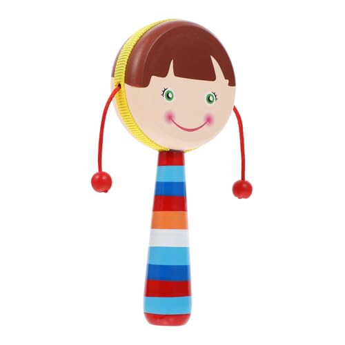 GLSTOY Holzrassel Trommel Cartoon Muster Handliches Leichtes Sicheres Greifspielzeug Ab Monate Motorik und Hand Auge koordination Braun Glatt Poliert GLSTOY Holzrassel Trommel Cartoon Muster Handliches Leichtes Sicheres Greifspielzeug Ab Monate Motorik und Hand Auge koordination Braun Glatt Poliert von GLSTOY