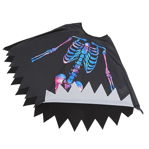 GLSTOY Horror Kostüm mit Mann Poncho Umhang Kapuze Dekoration mit Kürbis Milchseide Karnevalsumhang Halloweenkostüm Cosplay Todesumhang Geist Spukhaus Requisiten Requisite Mantel von GLSTOY