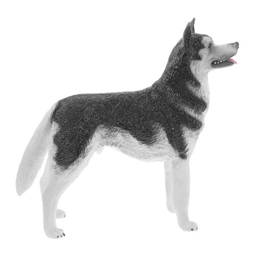 GLSTOY Husky Hunde Modell Hund Figur Stehendes Hundemodell Für Kognitives Lernspielzeug Für Kleinkinder Dekorative Hundestatue von GLSTOY