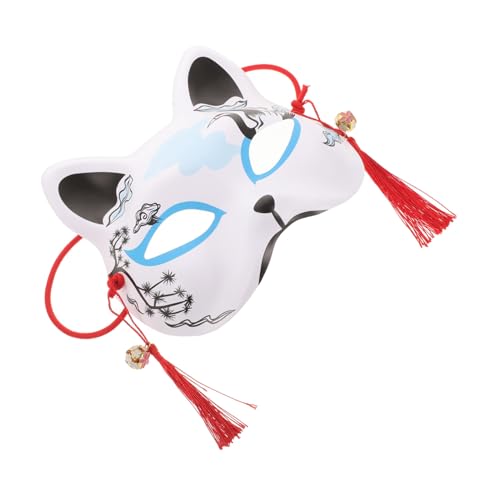 GLSTOY Katze Gesichtsmaske Katzenmaske Festivalmaske Halbmaske Halbes Tier Der Halloween-party Fuchsmaske Kitsune Cosplay-maske Japanische Maske Cosplay-tier-requisiten Kostüm Maske Pvc von GLSTOY