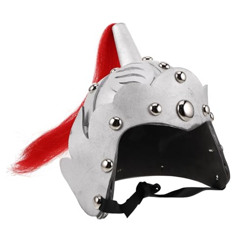 GLSTOY Kinderhelm Kostümhelm Wikinger Zubehör Gladiatorenkostüm für Kinder Wikinger Kostüm für Herren Ritterkostüm für Jungen Ritterkostüm für Erwachsene Kostüm Hüte Schaum Silver von GLSTOY