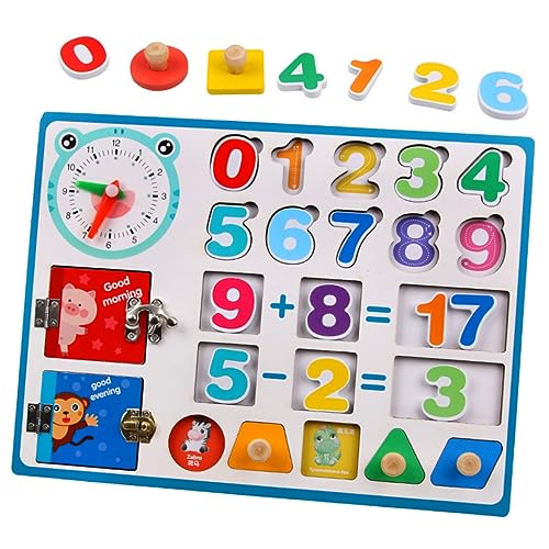 GLSTOY Busy Board Kleinkinder Mathematik-lernspielzeug Hölzernes Busy Board Rechenspielzeug Vorschulisches Pädagogisches Lernspielzeug Kognitives Zahlenspiel Für Kinder von GLSTOY