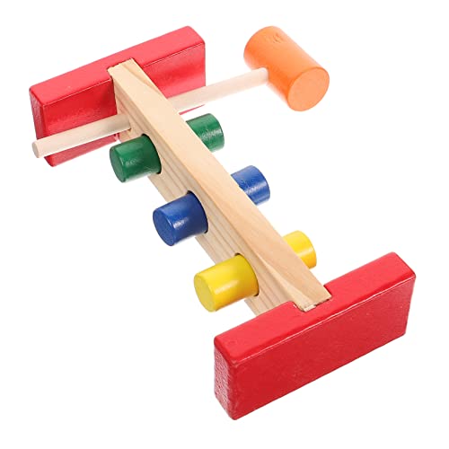 GLSTOY Kreatives Holzhammer Klopfspielzeug Set Für Kognitive Farb Und Geräuschentwicklung Motorikspielzeug Für Das Spielzimmer Perfekt Für Kleinkinder Ab 1 Jahr von GLSTOY