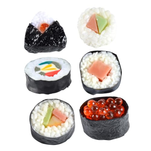 GLSTOY Künstliche Sushi Modelle Realistische Fake Food Requisiten Für Fotografie Japanische Sushi Rollen Nachbildung Sushi Für Kreative Präsentationen von GLSTOY