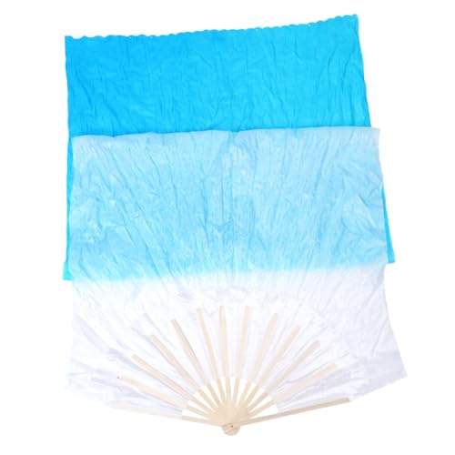 GLSTOY Langer Bauchtanz Fächer aus Seide mit Bambusgestell Verlängerter Faltbarer Tanzfächer mit Farbverlauf Weiß zu Blau Leicht und Flexibel Geeignet für Damen und Bühnenauftritte GLSTOY Langer Bauchtanz Fächer aus Seide mit Bambusgestell Verlängerter Faltbarer Tanzfächer mit Farbverlauf Weiß zu Blau Leicht und Flexibel Geeignet für Damen und Bühnenauftritte von GLSTOY