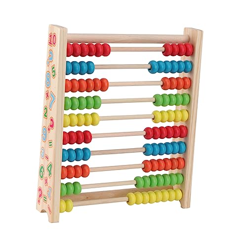 GLSTOY Lernspielzeug Abakus Aus Holz Für Kinder 1 Stück Mit Zehn Zahnstangen Klassisches Spielzeug Zur Von Rechnen Und Zählen Hochwertiges Lehrmittel Für Kleinkinder von GLSTOY